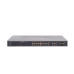 Switch administrable L2, 16 puertos 10/100/1000T Ultra PoE + 4 puertos Gigabit Combo TP/SFP