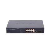 Switch Administrable Capa 2 de 8 Puertos PoE 802.3af/at Gigabit 140 W Max, 2 Puertos SFP, Modo Extendido Hasta 250 m.