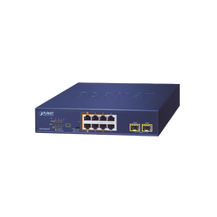 Switch PoE No Administrable de Escritorio, 2 Puertos Gigabit 802.3bt, 4 Puertos Gigabit 802.3at, 2 Puertos 10/100/1000, 2 Puertos SFP Gigabit.