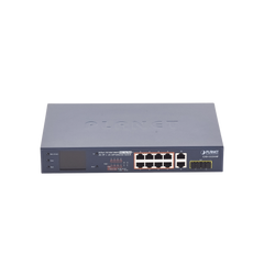 Switch No Administrable 8 Puertos Gigabit con Modo Extender a 250 m, 2 Puertos Uplink 10/100/1000 Mbps, 2 Puertos SFP