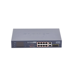 Switch No Administrable 8 Puertos Gigabit con Modo Extender a 250 m, 2 Puertos Uplink 10/100/1000 Mbps, 2 Puertos SFP