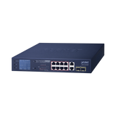 Switch No Administrable 8 Puertos Gigabit con Modo Extender a 250 m, 2 Puertos Uplink 10/100/1000 Mbps, 2 Puertos SFP
