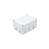 Caja de derivación de PVC Auto-Extinguible con 10 entradas, tapa y tornillo de media vuelta de 1/4", 150x110x70 mm (5.9 x 4.3 x 2.7 in), Para Exterior (IP55)