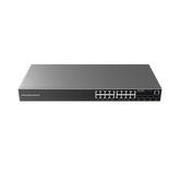 Switch Gigabit PoE+ Administrable / 16 puertos 10/100/1000 Mbps + 4 Puertos SFP Uplink / Hasta 240W / Compatible con GWN Cloud.