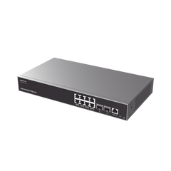 Switch Capa 3 PoE+ Administrable / 8 puertos 10/100/1000 Mbps + 2 Puertos SFP+ de 10 Gigabits / Hasta 120W / Compatible con GWN Cloud.