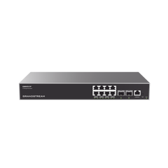 Switch Capa 3 PoE+ Administrable / 8 puertos 10/100/1000 Mbps + 2 Puertos SFP+ de 10 Gigabits / Hasta 120W / Compatible con GWN Cloud.