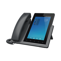 Teléfono IP Android 11, 16 líneas SIP con 16 cuentas, pantalla táctil 7", puertos Gigabit, Wi-Fi, Bluetooth, PoE, codec Opus, IPV4/IPV6 con gestión en la nube GDMS