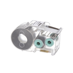 Casete de Etiquetas de Poliolefina de Cinta Continua, Tubo Termocontráctil, 11.2 mm de Ancho, 2.4 Metros (7.87 Pies) de Largo, Para Cables de 2 a 6.4 mm (16-10 AWG) de Diámetro, Color Blanco