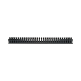 Canaleta Ranurada de PVC sin Tapa, Tipo H (Tapa Abisagrada), 55.1 mm de Ancho, 50.3 mm de Alto y 1828.8 mm de Largo, Color Negro