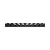 Canaleta Ranurada de PVC sin Tapa, Tipo H (Tapa Abisagrada), 55.1 mm de Ancho, 50.3 mm de Alto y 1828.8 mm de Largo, Color Negro