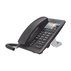 (H5W Color Negro)Teléfono IP WiFi para Hotelería, profesional de gama alta con pantalla LCD de 3.5 pulgadas a color, 6 teclas programables para servicio rápido (Hotline) PoE