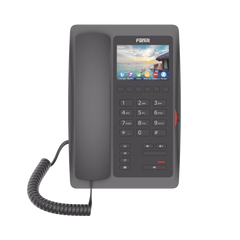 (H5W Color Negro)Teléfono IP WiFi para Hotelería, profesional de gama alta con pantalla LCD de 3.5 pulgadas a color, 6 teclas programables para servicio rápido (Hotline) PoE