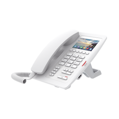 (H5W Color Blanco)Teléfono IP WiFi para Hotelería, profesional de gama alta con pantalla LCD de 3.5 pulgadas a color, 6 teclas programables para servicio rápido (Hotline) PoE