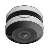 (HikFire) Mini Fisheye IP 4 Megapixel con Detector de Humo Puntual / Autónomo / Entrada y Salida de Alarma / 15 mts IR / PoE / WDR 120 dB / Alarma de 85 dB / MicroSD 128GB / Compatible con Hik-Connect