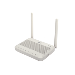ONU GPON WiFi 6, (2.4/5 GHz), 2 Antenas de 5 dBi, Compatible con OLT de Terceros, 4 puertos Gigabit + 1 POTS + 2 USB, conector SC/UPC