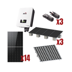 Kit Solar Interconexion / 8kW 220Vca / Inversor AFORE / Montaje Incluido
