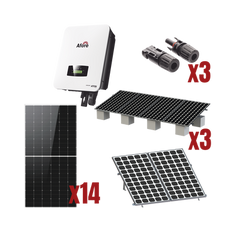 Kit Solar Interconexion / 8kW 220Vca / Inversor AFORE / Montaje Incluido