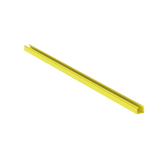 Canaleta FiberRunner™ 2X2 sin Tapa, de PVC Rígido, Color Amarillo, 1.8 m de Largo