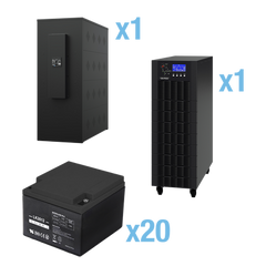 UPS Trifásico de 30 kVA/27 kW, Topología Online Doble Conversión, Voltaje de 208/220 Vca de L-L, Respaldo de 5 Minutos al 100% de Carga, Incluye Módulo y Banco de Baterías