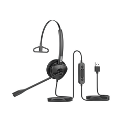 Diadema monoaural con tecnología antishock para teléfonos IP FANVIL con interfaz USB con micrófono de cancelación de ruido, larga durabilidad