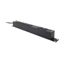 Multicontacto Horizontal (PDU) de 8 Contactos (NEMA 5-15R) Rack 19" 1UR. Voltaje Entrada/Salida: 120Vca/15A
