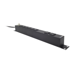 Multicontacto Horizontal (PDU) de 8 Contactos (NEMA 5-15R) Rack 19" 1UR. Voltaje Entrada/Salida: 120Vca/15A