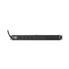 Multicontacto Horizontal (PDU) de 8 Contactos (NEMA 5-15R) Rack 19" 1UR. Voltaje Entrada/Salida: 120Vca/15A