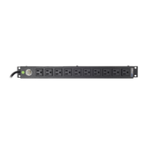 Multicontacto Horizontal (PDU) de 10 Contactos (NEMA 5-15R) Rack 19" 1UR. Voltaje Entrada/Salida: 120Vca/15A