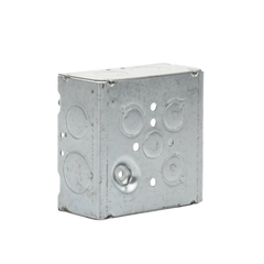 Caja Cuadrada 4 11/16" x 4 11/16"/ Profundidad 2- 1/8"/ 4 Entradas 1", 4 Entradas 3/4", 1 Entrada 1/2" y 3 TKO (1/2"-3/4").