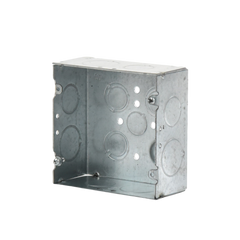 Caja Cuadrada 4 11/16" x 4 11/16"/ Profundidad 2- 1/8"/ 4 Entradas 1", 4 Entradas 3/4", 1 Entrada 1/2" y 3 TKO (1/2"-3/4").