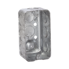 Caja (Chalupa) 4x2"/ Profundidad 1-7/8"/ 10 Entradas de 1/2"/ Troquelada.
