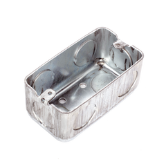 Caja (Chalupa) 4x2" / Profundidad 1-7/8" / 7 Entradas de 3/4" / Troquelada.