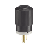 Clavija Negra 15 A 125 V CA 2 Polos 3 Hilos (NEMA 5-15P).