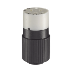 Conector de 15 A 125 V CA/ 2 Polos 3 Hilos/ Grado Industrial/ Color Blanco y Negro/ NEMA 5-15R.