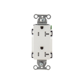 Contacto Duplex Decorador 20 A 125V / Resistente a manipulaciones / 2 Polos 3 Hilos/ Nema 5-20 R / Color Blanco / Grado Industrial.