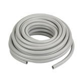 Manguera hermética flexible tipo PolyTuff no metálica, gris de 1" y 100 pies. Uso comercial/industrial.
