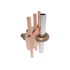 Conector Mecánico para 3 Cables para Calibre 2/0 AWG - 250 KCMIL a Tubería de 3/8" o Varilla 5/8" - 3/4".