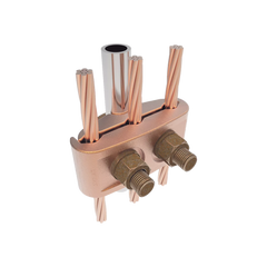 Conector Mecánico para 3 Cables para Calibre 2/0 AWG - 250 KCMIL a Tubería de 3/8" o Varilla 5/8" - 3/4".