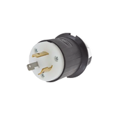 Clavija Industrial con Bloqueo de Media Vuelta / 20 A 125 V CA / 2 Polos 3 Hilos / Color Blanco y Negro / Nema L5-20P.