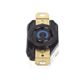 Receptáculo de Media Vuelta Industrial 30 A 250 V CA 2 Polos 3 Hilos (Nema L6-30R) Color Negro.