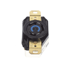 Receptáculo de Media Vuelta Industrial 30 A 250 V CA 2 Polos 3 Hilos (Nema L6-30R) Color Negro.