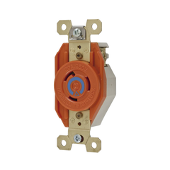 Receptáculo Sencillo de Media Vuelta/ 20 A 250 V CA / 2 Polos 3 Hilos / Nema L6-20R.