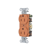 Contacto Dúplex Conexión a Tierra Aislada/ 15A 125V/ 2 polos 3 Hilos/ Nema 5-15R /Grado Comercial/ Color Naranja.