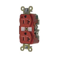 Contacto Dúplex Conexión a Tierra Aislada/ 20 A 125 V/ 2 polos 3 Hilos/ Color Rojo/ Nema 5- 20R/ Grado Industrial.