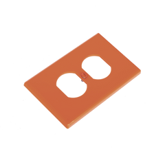 Tapa para Contacto Dúplex Color naranja.