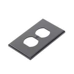 Tapa para Contacto Dúplex Color Negro.