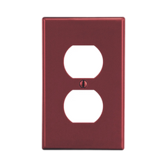 Placa de Pared para Contacto Duplex Color Rojo.