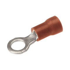 Zapata Terminal de Ojillo para Tornillo 1/8 in (3 mm) calibre 22-16 AWG con aislamiento de vinilo.