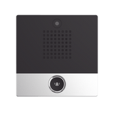 Mini video Intercomunicador para hotelería y hospitales, con diseño elegante, PoE, cámara 1Mpx, 1 botón, 1 relevador integrado de salida y entrada.