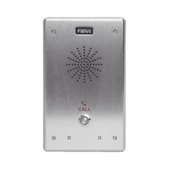 Intercomunicador IP, 2 líneas SIP, 2 relevadores con botón para llamada, anti-vandálico, IP65 e IK10, PoE